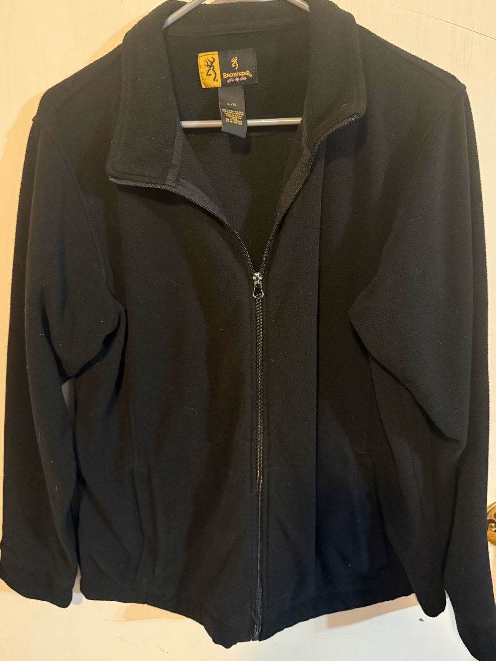 Browning Black Full-Zip Lightweight Fleece Jacket